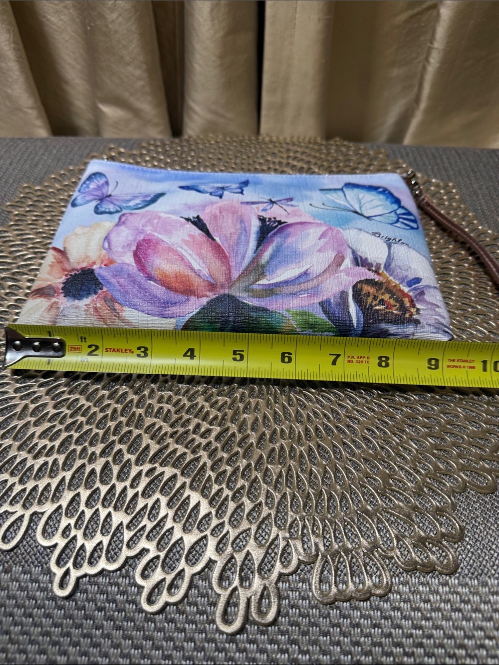Brighton Belle Jardin Floral Butterfly Wristlet Clutch | Garden Print Leather - Picture 10 of 11